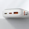 Baseus Qpow Digital Display powerbank z szybkim ładowaniem 10000mAh 22,5W QC/PD/SCP/FCP z wbudowanym kablem USB-C biały
